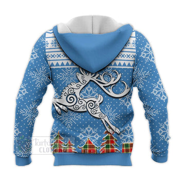 Gibson (Gibbs or Gibsone) Clan Christmas Knitted Hoodie Celtic Reindeer Style - Tartan Vibes Clothing