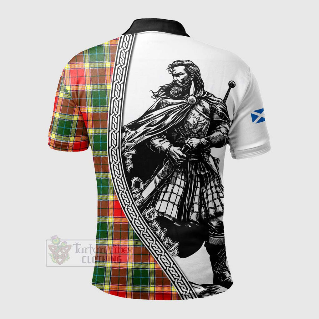 Gibson (Gibbs or Gibsone) Tartan Clan Crest Polo Shirt with Highlander Warrior Celtic Style - Tartan Vibes Clothing