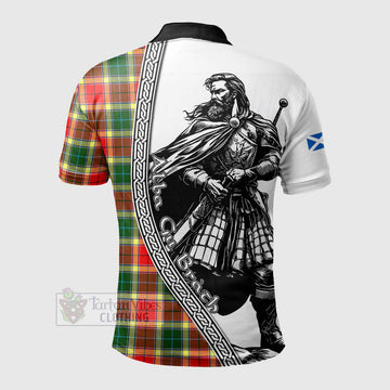 Gibson (Gibbs or Gibsone) Tartan Clan Crest Polo Shirt with Highlander Warrior Celtic Style - Tartan Vibes Clothing