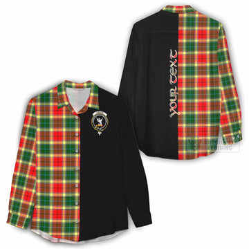 Tartan Vibes Clothing Gibson (Gibbs or Gibsone) Tartan Women's Casual Shirt with Family Crest and Half Of Me Style
