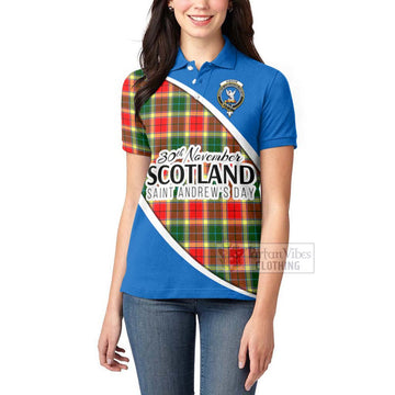 Gibson (Gibbs or Gibsone) Family Crest Tartan Women's Polo Shirt Celebrate Saint Andrew's Day in Style - Tartan Vibes Clothing