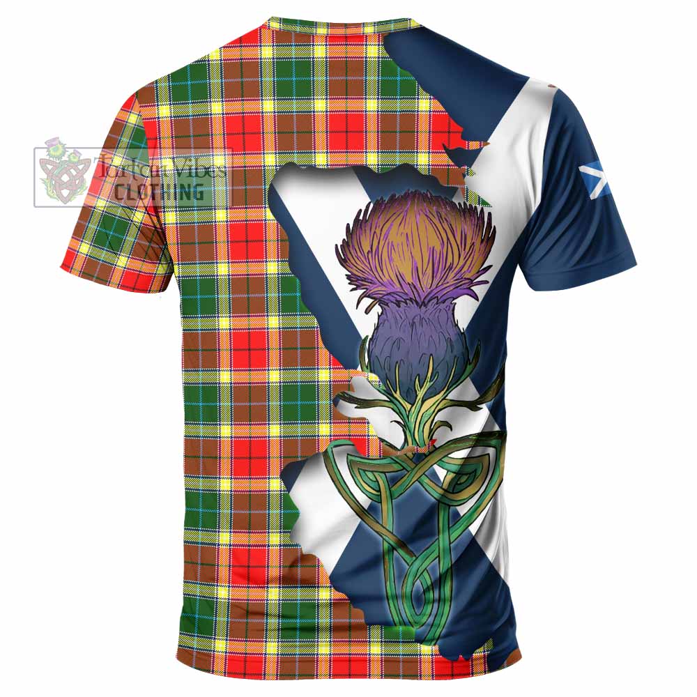Gibson (Gibbs or Gibsone) Tartan Family Crest T-Shirt Scottish Thistle Celtic Inspired - Tartan Vibes Clothing