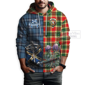 Gibson (Gibbs or Gibsone) Tartan Hoodie Happy St. Andrew's Day Half Tartan Style - Tartan Vibes Clothing