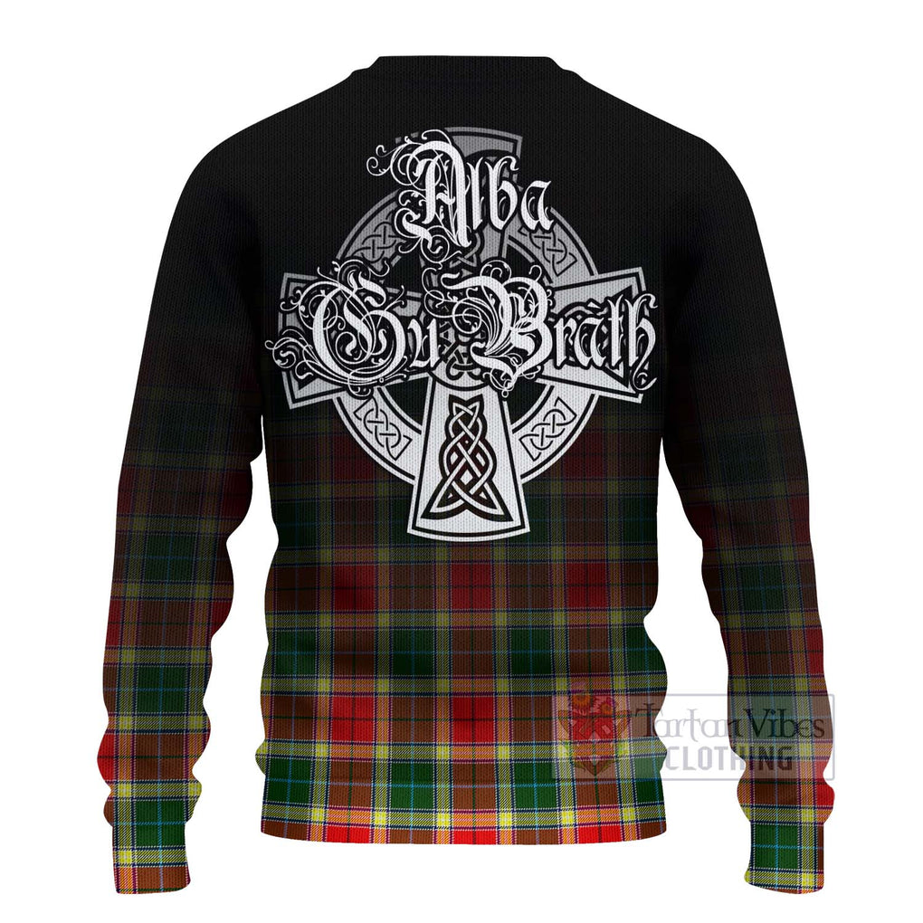 Gibson (Gibbs or Gibsone) Tartan Ugly Sweater Featuring Alba Gu Brath Family Crest Celtic Inspired - Tartan Vibes Clothing