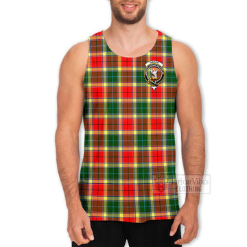 Gibson (Gibbs or Gibsone) Tartan Men's Tank Top with Family Crest Celtic Skull Style - Tartan Vibes Clothing