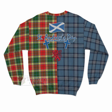 Gibson (Gibbs or Gibsone) Tartan Sweatshirt Happy St. Andrew's Day Half Tartan Style - Tartan Vibes Clothing