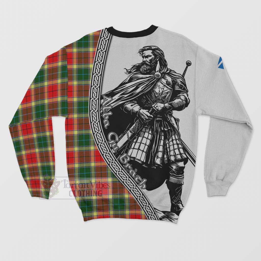 Gibson (Gibbs or Gibsone) Tartan Clan Crest Sweatshirt with Highlander Warrior Celtic Style - Tartan Vibes Clothing