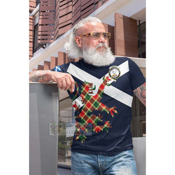 Gibson (Gibbs or Gibsone) Tartan Lion Rampant Cotton T-shirt Proudly Display Your Heritage with Alba Gu Brath and Clan Name