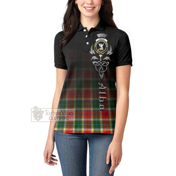 Gibson (Gibbs or Gibsone) Tartan Women's Polo Shirt Featuring Alba Gu Brath Family Crest Celtic Inspired - Tartan Vibes Clothing
