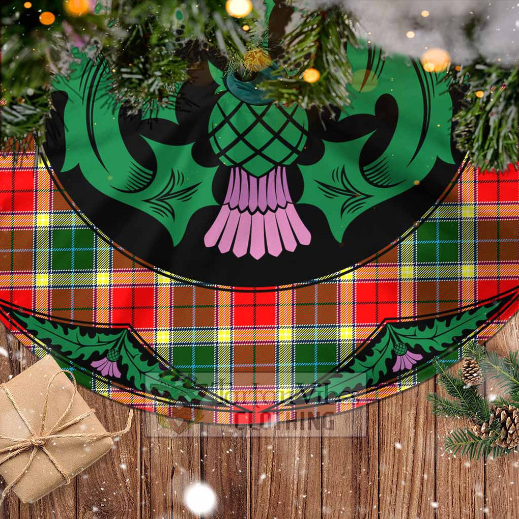 Gibson (Gibbs or Gibsone) Tartan Christmas Tree Skirt Scottish Thistle Style - Tartan Vibes Clothing