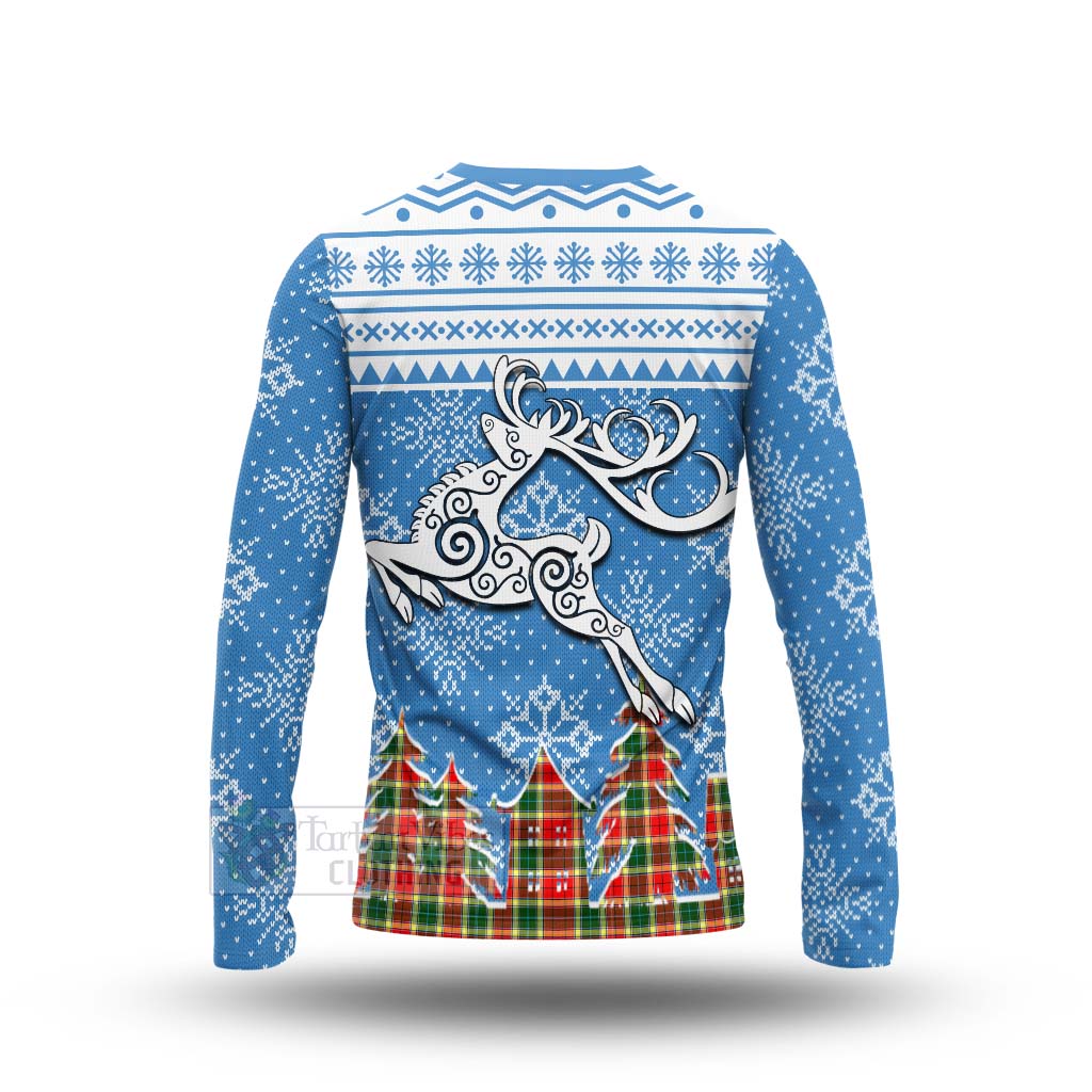 Gibson (Gibbs or Gibsone) Clan Christmas Long Sleeve T-Shirt Celtic Reindeer Style - Tartan Vibes Clothing