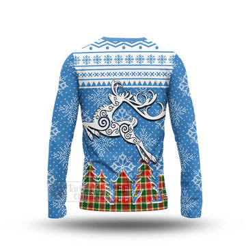 Gibson (Gibbs or Gibsone) Clan Christmas Long Sleeve T-Shirt Celtic Reindeer Style - Tartan Vibes Clothing