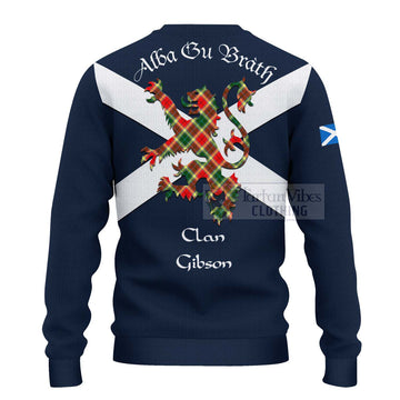 Gibson (Gibbs or Gibsone) Tartan Lion Rampant Ugly Sweater Proudly Display Your Heritage with Alba Gu Brath and Clan Name - Tartan Vibes Clothing