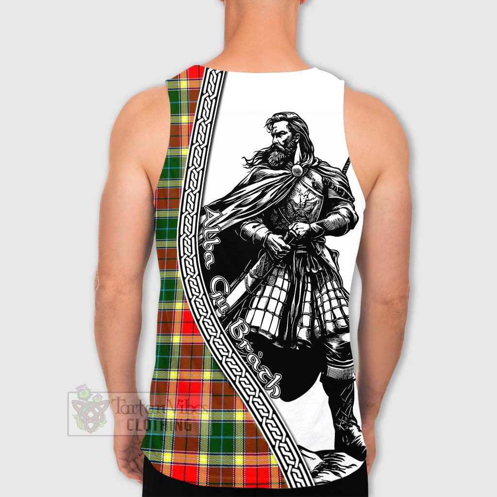 Gibson (Gibbs or Gibsone) Tartan Clan Crest Men's Tank Top with Highlander Warrior Celtic Style - Tartan Vibes Clothing