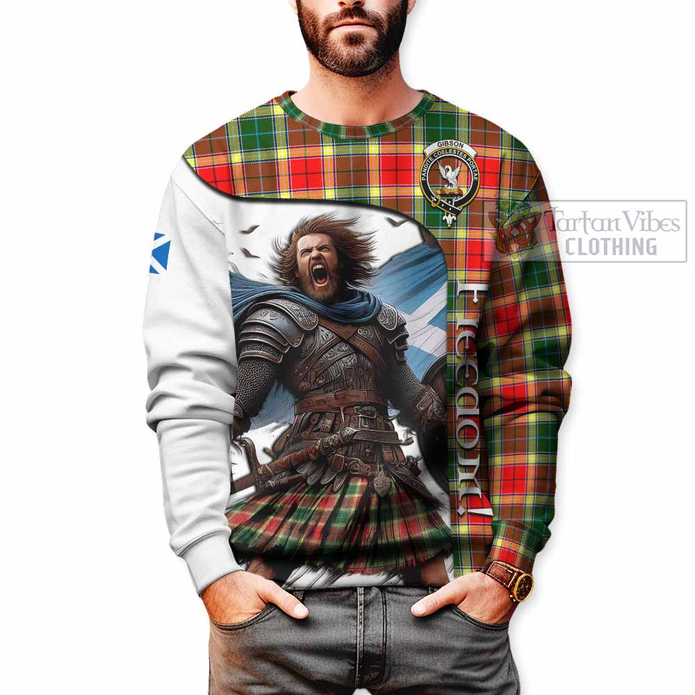 Gibson (Gibbs or Gibsone) Crest Tartan Sweatshirt Inspired by the Freedom of Scottish Warrior - Tartan Vibes Clothing