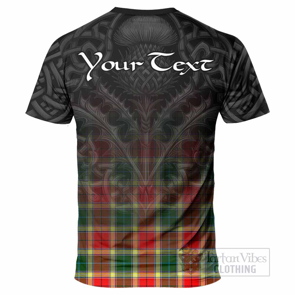 Tartan Vibes Clothing Gibson (Gibbs or Gibsone) Tartan T-Shirt with Family Crest Celtic Thistle Vibes