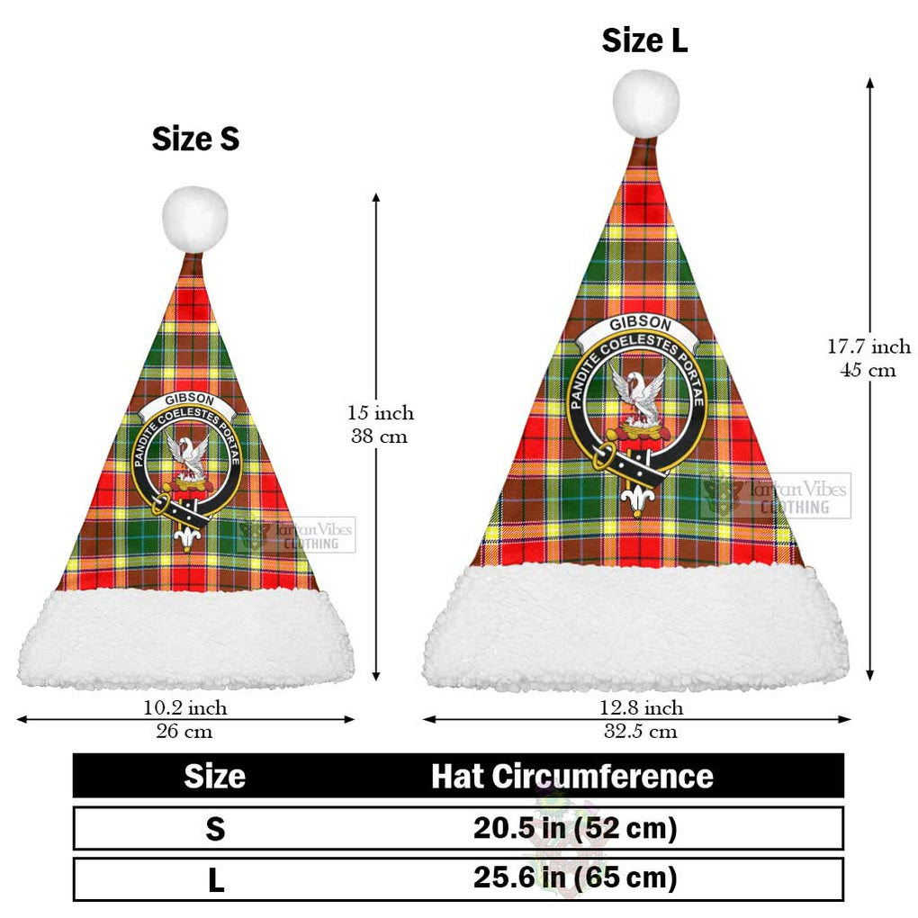 Gibson (Gibbs or Gibsone) Tartan Christmas Santa Hats with Family Crest Christmas Hat L 25.6in (65cm) - Tartan Vibes Clothing