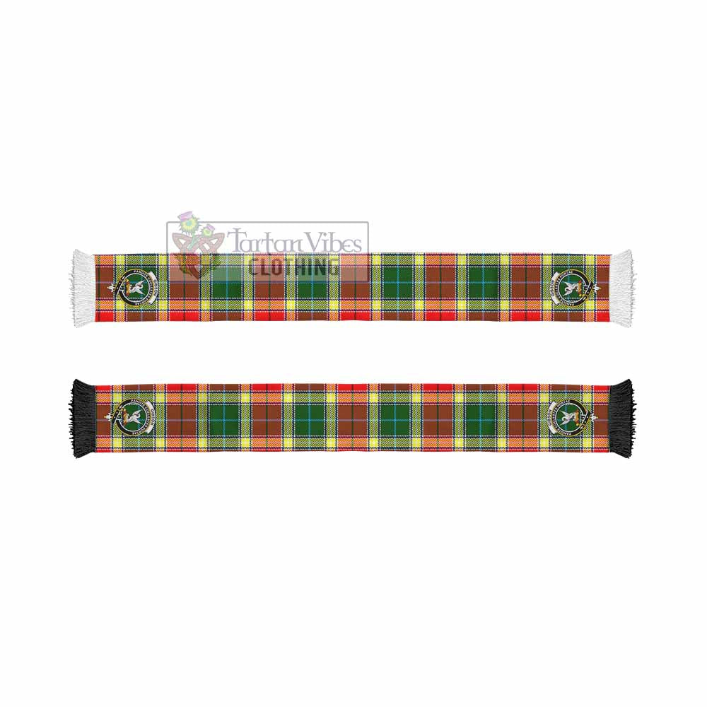 Tartan Vibes Clothing Gibson (Gibbs or Gibsone) Tartan Ruffneck Scarf with Family Crest
