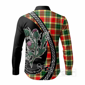 Gibson (Gibbs or Gibsone) Family Crest Tartan Long Sleeve Button Shirts Alba Thistle Inspired - Tartan Vibes Clothing