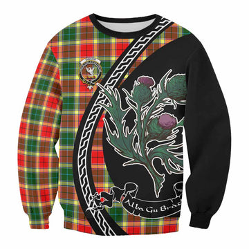 Gibson (Gibbs or Gibsone) Family Crest Tartan Sweatshirt Alba Thistle Inspired - Tartan Vibes Clothing