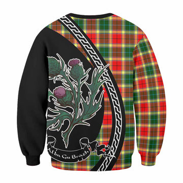 Gibson (Gibbs or Gibsone) Family Crest Tartan Sweatshirt Alba Thistle Inspired - Tartan Vibes Clothing