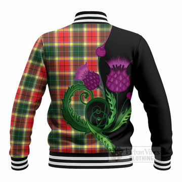 Gibson (Gibbs or Gibsone) Tartan Baseball Jacket Traditional Scottish Thistle