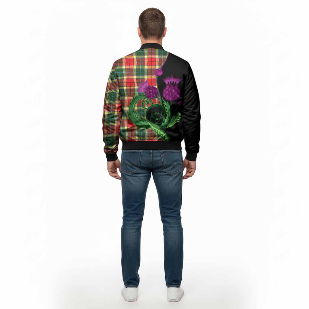 Gibson (Gibbs or Gibsone) Tartan Bomber Jacket Traditional Scottish Thistle