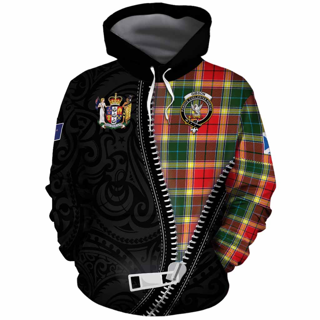 Gibson (Gibbs or Gibsone) Tartan Cotton Hoodie New Zealand Pattern Unique Zipper Stylized