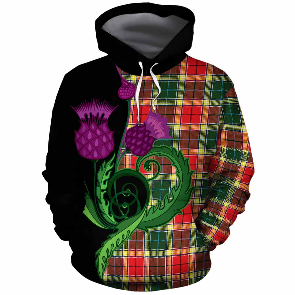 Gibson (Gibbs or Gibsone) Tartan Cotton Hoodie Traditional Scottish Thistle