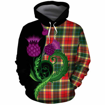 Gibson (Gibbs or Gibsone) Tartan Cotton Hoodie Traditional Scottish Thistle