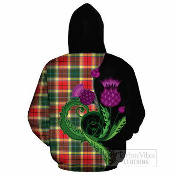 Gibson (Gibbs or Gibsone) Tartan Cotton Hoodie Traditional Scottish Thistle