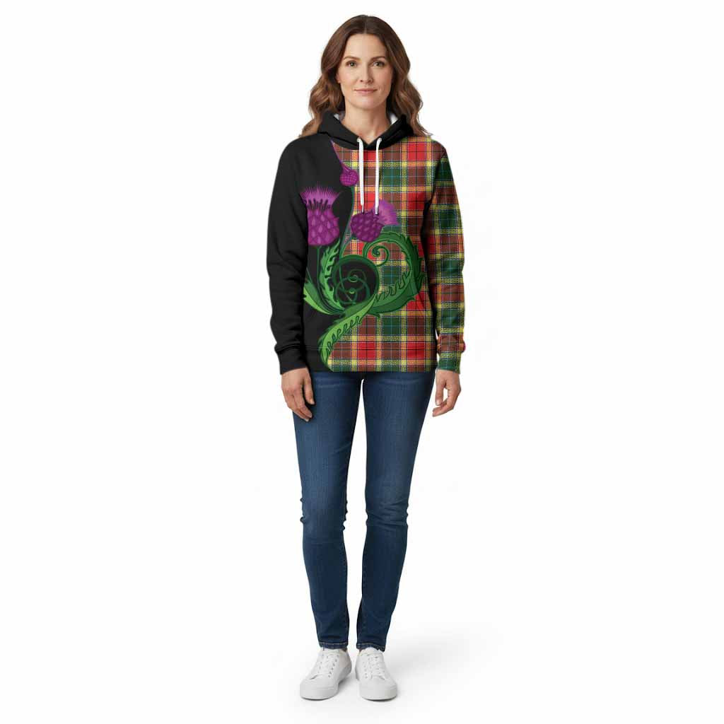 Gibson (Gibbs or Gibsone) Tartan Cotton Hoodie Traditional Scottish Thistle