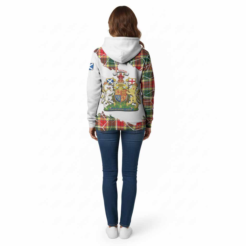 Gibson (Gibbs or Gibsone) Tartan Cotton Hoodie with Family Crest and Lion Rampant Grunge Style