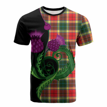 Gibson (Gibbs or Gibsone) Tartan Cotton T-shirt Traditional Scottish Thistle