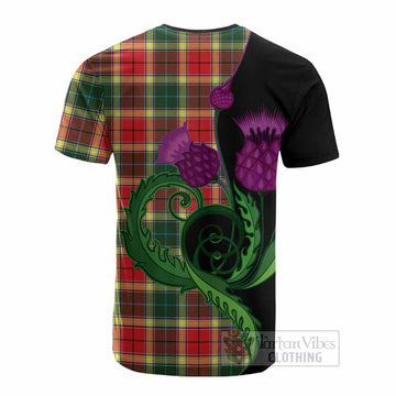 Gibson (Gibbs or Gibsone) Tartan Cotton T-shirt Traditional Scottish Thistle