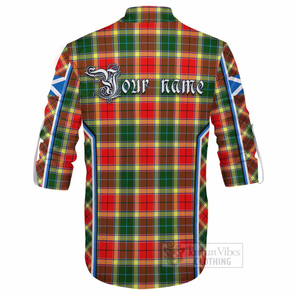 Gibson (Gibbs or Gibsone) Tartan Crest Ghillie Kilt Shirt Scotland Coat of Arm Flag Style - Tartan Vibes Clothing