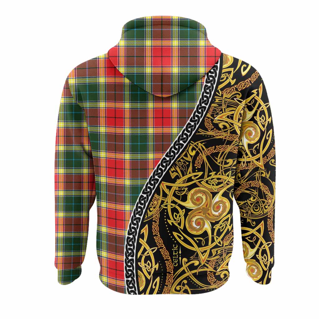 Gibson (Gibbs or Gibsone) Tartan Crest Hoodie Celtic Knot and Triple Trickle Spiral Symbols