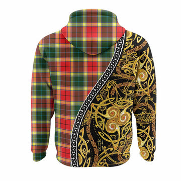 Gibson (Gibbs or Gibsone) Tartan Crest Hoodie Celtic Knot and Triple Trickle Spiral Symbols