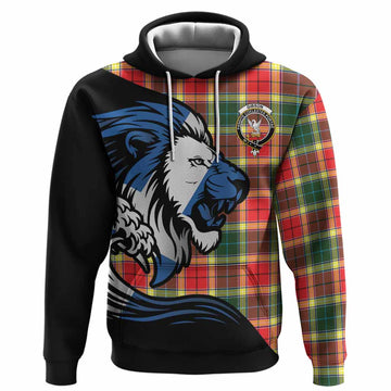 Gibson (Gibbs or Gibsone) Tartan Crest Hoodie Scottish Golden Lions Wave Flow