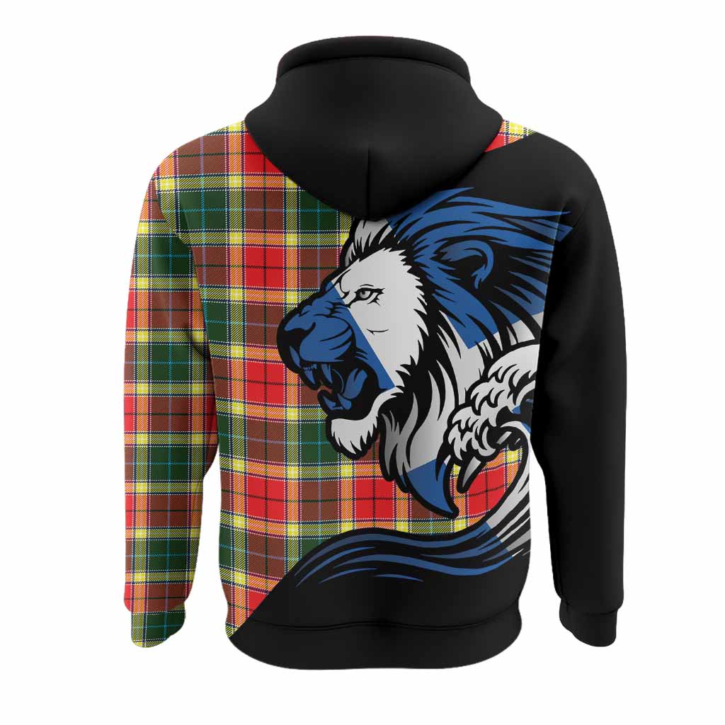 Gibson (Gibbs or Gibsone) Tartan Crest Hoodie Scottish Golden Lions Wave Flow