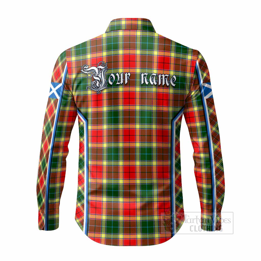 Gibson (Gibbs or Gibsone) Tartan Crest Long Sleeve Button Shirts Scotland Coat of Arm Flag Style - Tartan Vibes Clothing