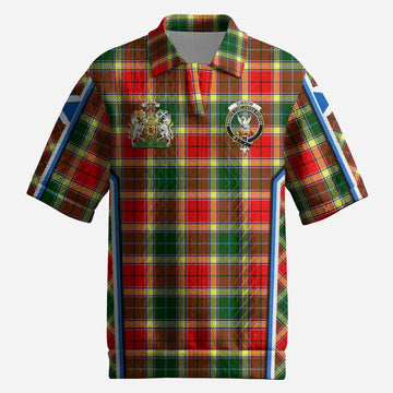 Gibson (Gibbs or Gibsone) Tartan Crest Men’s Polo Sweater Top Scotland Coat of Arm Flag Style