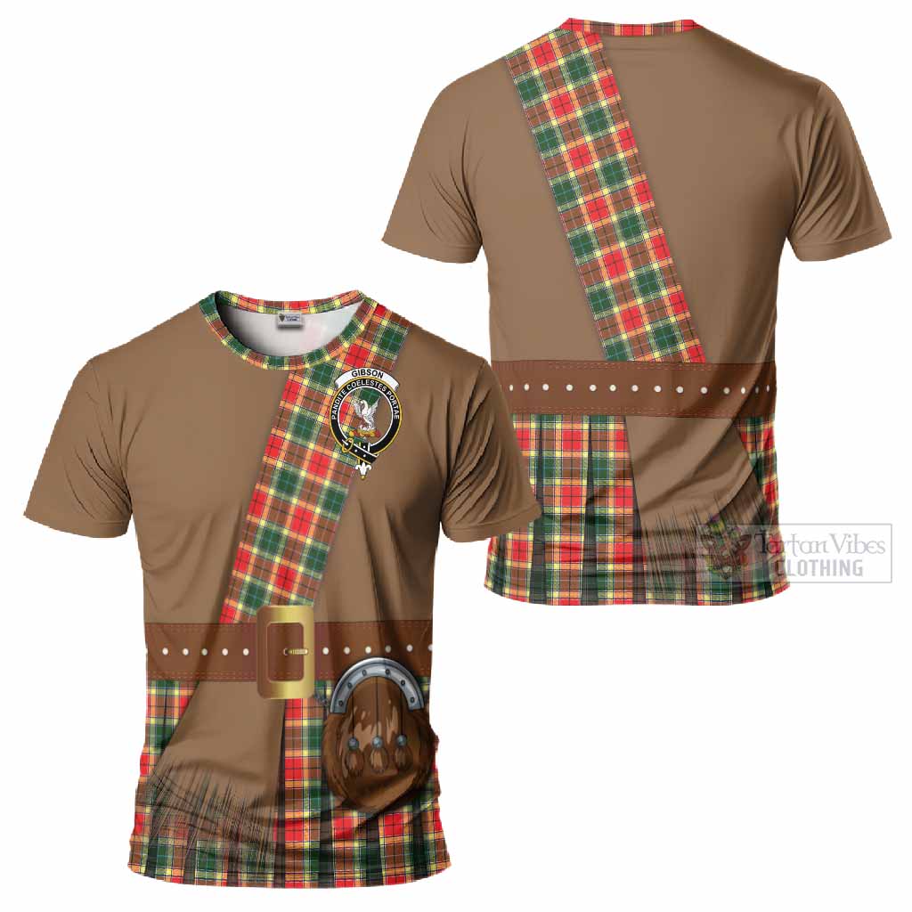 Gibson (Gibbs or Gibsone) Tartan Crest T-Shirt Kilt Costume Style