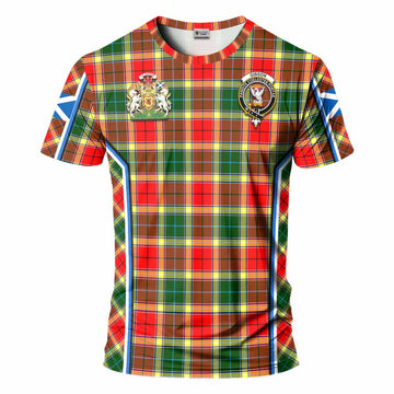 Gibson (Gibbs or Gibsone) Tartan Crest T-shirt Scotland Coat of Arm Flag Style