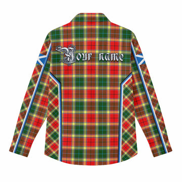 Gibson (Gibbs or Gibsone) Tartan Crest Women Casual Shirt Scotland Coat of Arm Flag Style - Tartan Vibes Clothing