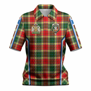 Gibson (Gibbs or Gibsone) Tartan Crest Women’s Polo Sweater Top Scotland Coat of Arm Flag Style