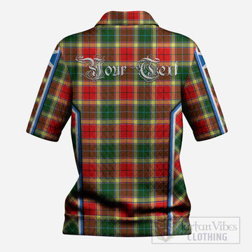 Gibson (Gibbs or Gibsone) Tartan Crest Women’s Polo Sweater Top Scotland Coat of Arm Flag Style