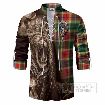 Gibson (Gibbs or Gibsone) Tartan Ghillie Shirt Roaring Lion Heritage