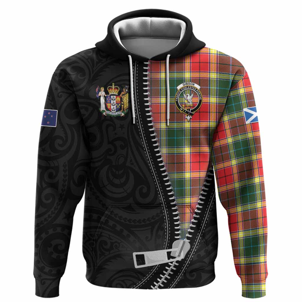 Gibson (Gibbs or Gibsone) Tartan Hoodie New Zealand Pattern Unique Zipper Stylized