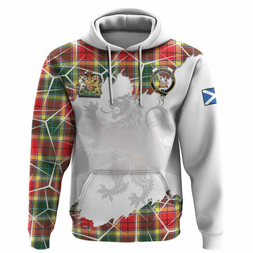 Gibson (Gibbs or Gibsone) Tartan Hoodie with Family Crest and Lion Rampant Grunge Style
